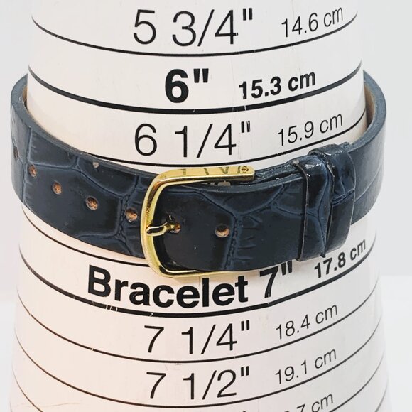 Lorus/Disney V811-2410 Mickey Mouse Gold/Blue Dial/Faux Leather Watch - Picture 5 of 5